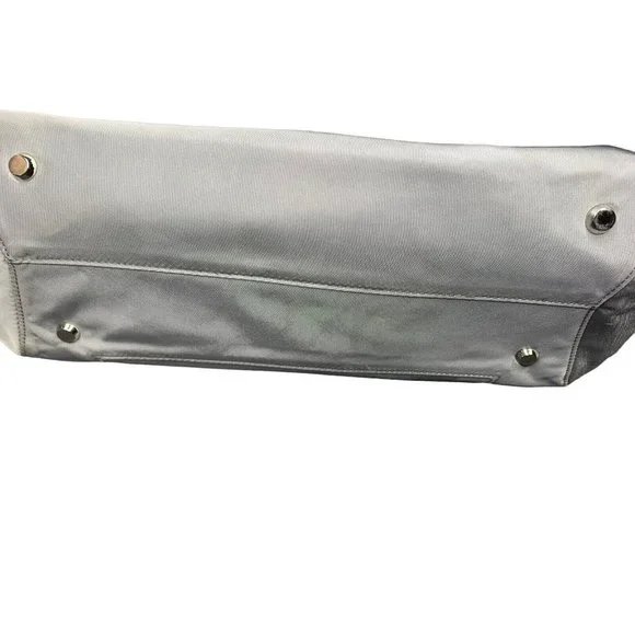 TUMI Nylon Tote Bag Laptop Travel Bag Gray Double Handles Zip Pockets Women's L - Picture 4 of 13